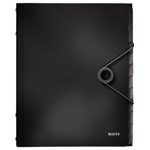 Ordnungsmappe Solid A4 schwarz LEITZ 4570-10-95 PP 12 Fächer
