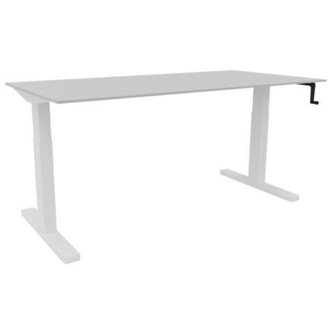 Schreibtisch man.höhenv. grau/weiß Q-CONNECT KF14178 TRO0154MONT.+VERT.