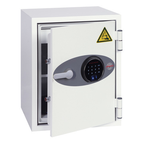 Akku Brandschutztresor weiß PHÖNIX SAFE BS0441F Li-Ion Akku Home