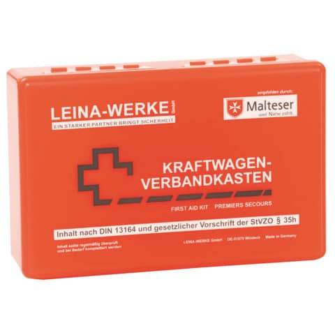 KFZ-Verbandkasten Standard rot LEINA 635140/10005 DIN 13164