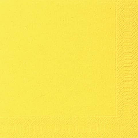 Serviette Zelltuch gelb 20 Stück DUNI 104059/ 3lagig 33 cm