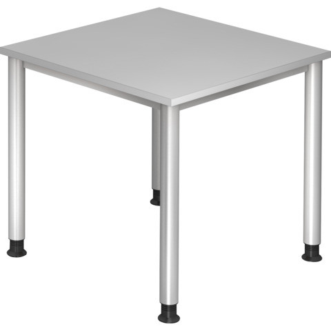 Schreibtisch 80x80cm grau/silber HAMMERBACHER MONT.VHS08/5/S