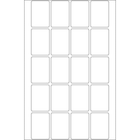 Etiketten 22x32mm 640 Stück weiß HERMA 2430 permanent haftend