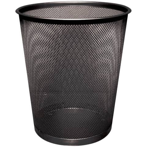 Papierkorb Metall schwarz Q-CONNECT KF00871 Rund 19lt