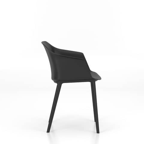 Besucherstuhl mit AL Frame schwarz NOWY STYL WITA001-00000007