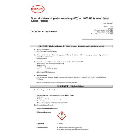 Allzweckreiniger 750ml DER GENERAL 767136 Zitrone
