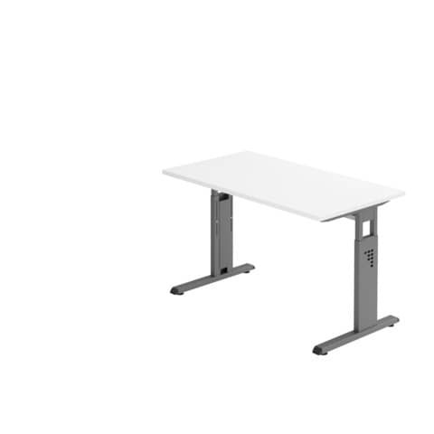 Schreibtisch 120x67,2 weiß/graphit HAMMERBACHER MONTVOS612/W/G