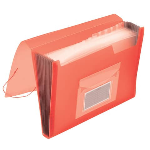 Fächertasche transl.rot Q-CONNECT KF02478 13tlg.