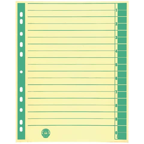 Trennblatt A4 100ST cham/grün 9541101100 ungeöst