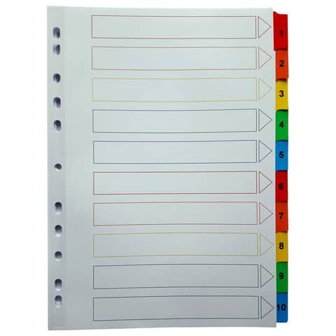 Ordnerregister 1-10 Karton weiß NEUTRAL 4931