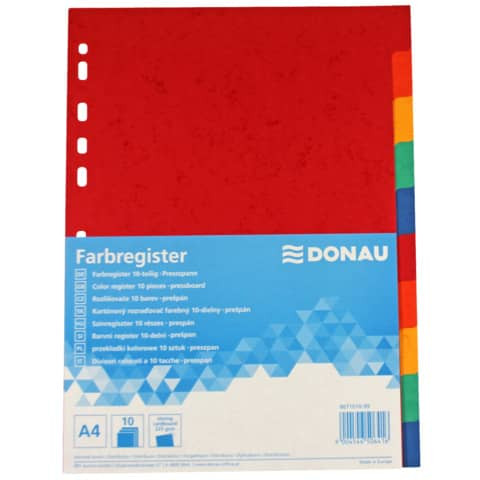 Farbregister A4 10tlg blanko DONAU 8671010-99 Karton225g