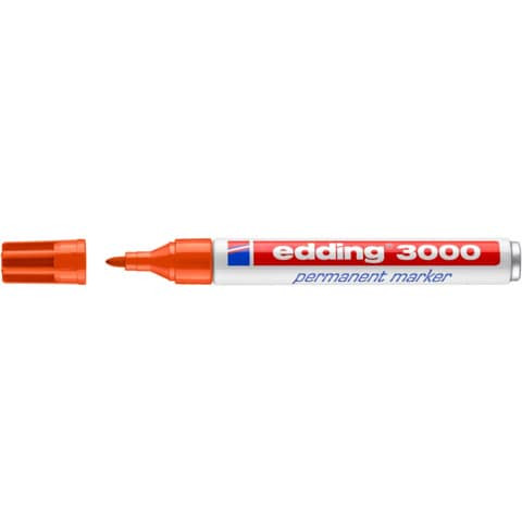Permanentmarker 3000 1,5-3mm orange EDDING 3000-006 Rundspitze nachfüllbar
