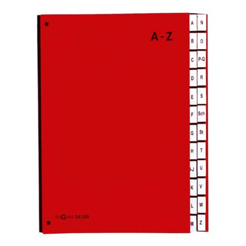 Pultordner A4 A-Z rot PAGNA 24249-01 24-teilig