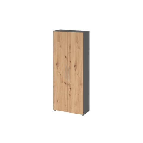 Flügeltürenschrank Graphit/Asteiche HAMMERBACHER V4100/G/R/BM Basic