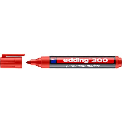 Permanentmarker 300 1,5-3mm rot EDDING 4-300002 Rundspitze nachfüllbar