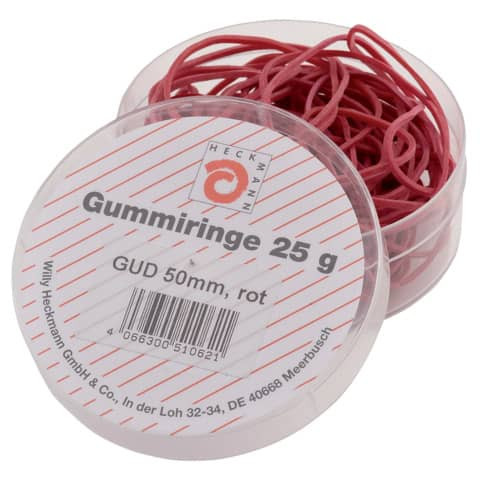 Gummiringe 50mm 25g rot WIHEDÜ 510.062 i.Dose