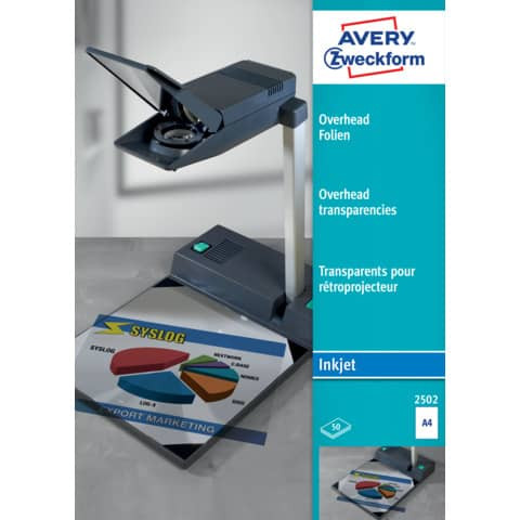 Inkjet Folie A4 ZWECKFORM 2502 50ST 0,11mm
