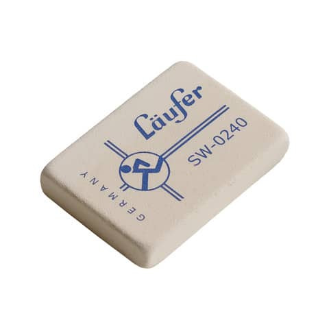 Radierer Kautschuk SW weiß LÄUFER 02400