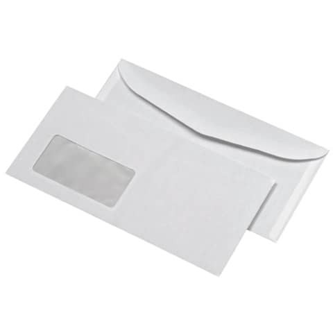 Briefhülle Komp.m.Fenst.75g/m² gum.weiß MAILMEDIA 30005433 1000ST 125x229mm