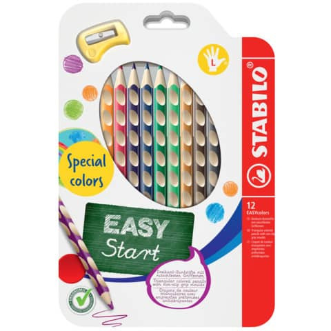 Farbstiftetui 12ST EASYcolors sortiert STABILO 331/12-1 Linkshänder