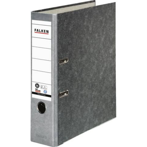 Ordner Wolkenmarmor A4 8cm sw/grau FALKEN 10311975 Recycling