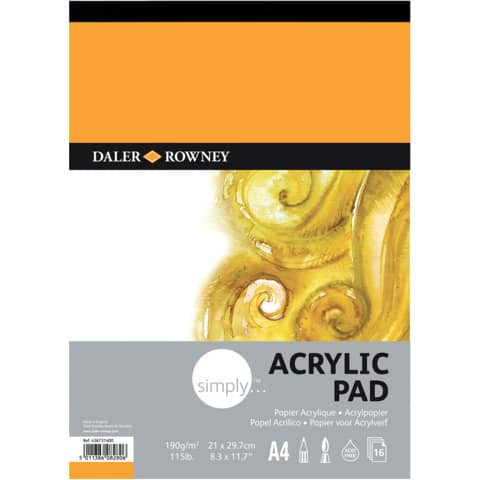 Acrylblock A4 190g 16Blatt DALER-ROWNEY D436731400