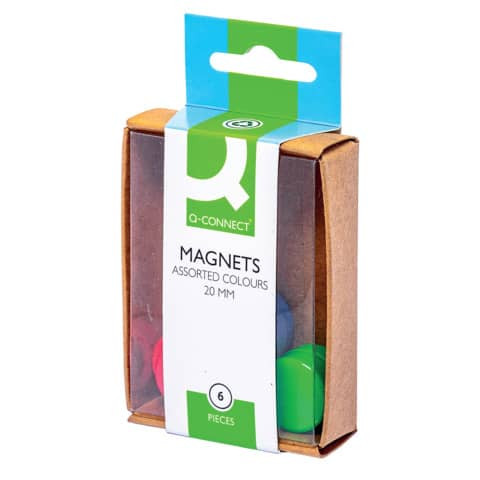 Magnet D 20mm H7mm sortiert Q-CONNECT KF02040 Bk6St