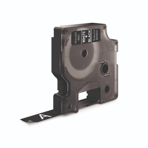 Schriftband 12mmx7m weiß/schwarz DYMO S0720610 45021