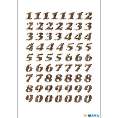 Etiketten Zahlen 1-9 gold HERMA 4193