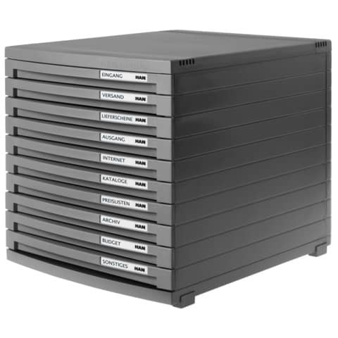 Schubladenbox 10 Laden dunkelgrau HAN 1510-191 CONTUR