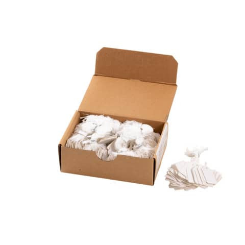 Hängeetiketten 25x38 mm weiß HERMA 6925 m. weißem Faden 1000 Stück