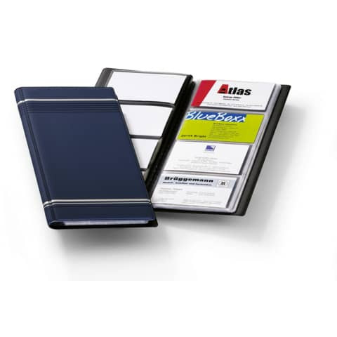 Visitenkartenalbum VISIFIX® f. 96 Karten DURABLE 8581 07 118x250 mm dkl`blau