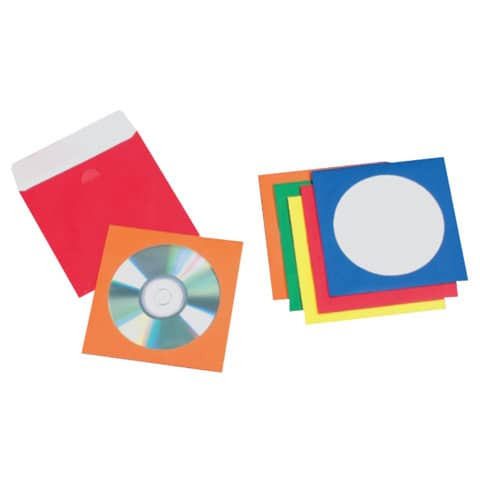 CD/DVD-Hüllen - Papier, farbig sortiert