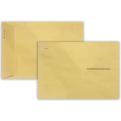 Zustellungsumschlag 100ST B5 RNK 2048/100 an Postamt gelb