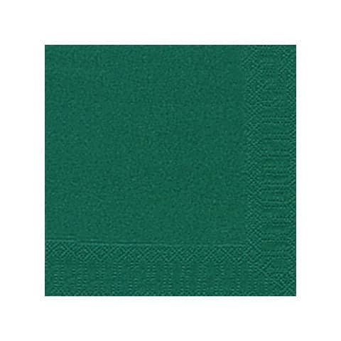 Serviette Zelltuch dunkelgrün 20 Stück DUNI 104048/ 3lagig. 24 cm