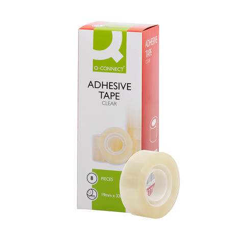 Klebeband 8RL 19mm 33m transparent Q-CONNECT KF27013
