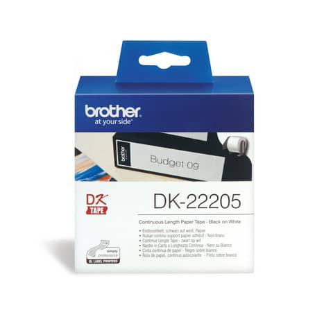 Endlosetikett 62mm weiß BROTHER DK22205 Papier