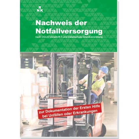 Vordruck Nachweis der Notfallversorgung RNK 3124 A5/50BL Block