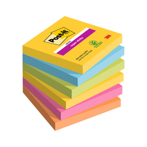Haftnotizblock 6x90BL 76x76mm POST-IT 6546SR SuperSticky