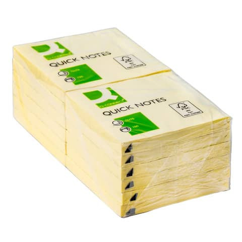 Haftnotizblock 76x76mm gelb Q-CONNECT KF10502 100Bl