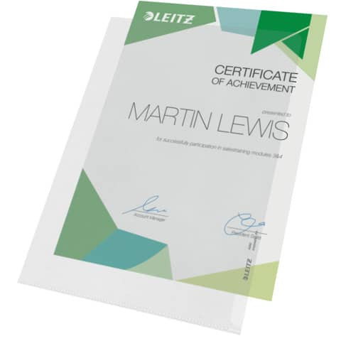 Sichthülle A4 genarbt farblos LEITZ 40600000 PP