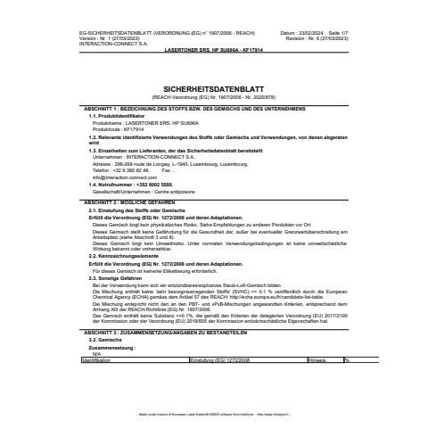 Lasertoner schwarz Q-CONNECT KF17914 Ersetzt SU696A