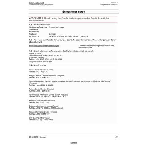 Reinigungsspray 250ml inkl. Tuch sort. Q-CONNECT KF15229