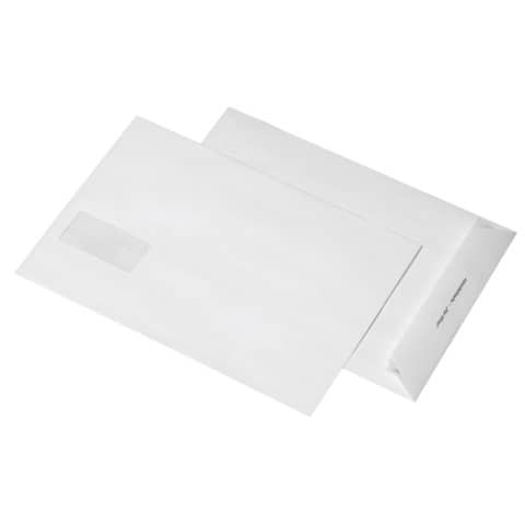 Versandtaschen B4, mit Adressfenster 45x90 mm, haftklebend, 120 g/qm, weiß, 250 Stück