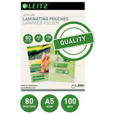 Folientasche A5 80mic 100ST LEITZ 33817