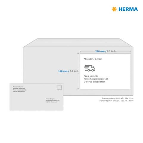 Folienetiketten 210x148 ws HERMA 4693
