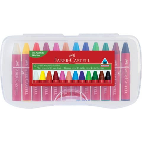 Wachsmalkreide Jumbo 12ST sortiert FABER CASTELL 120011