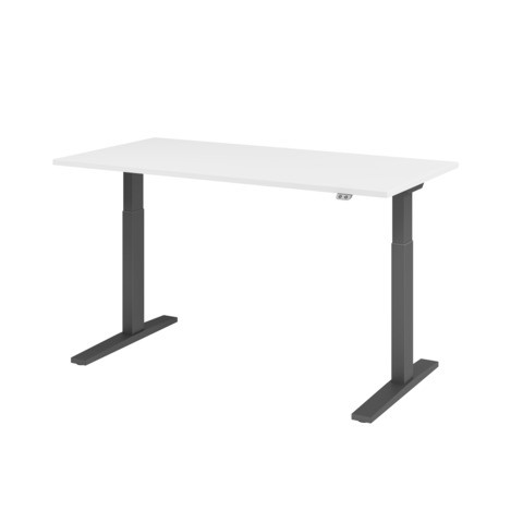 Schreibtisch elektr.höhenv. weiß/graphit MONT.VXMKA16/W/G 160x80cm