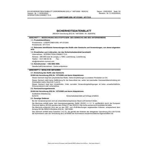 Lasertoner schwarz Q-CONNECT KF17315 Ersetzt CF230X