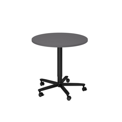 Besprechungstisch rund graphit/schwarz HAMMERBACHER MONT.VST08/G/D 80 cm rund